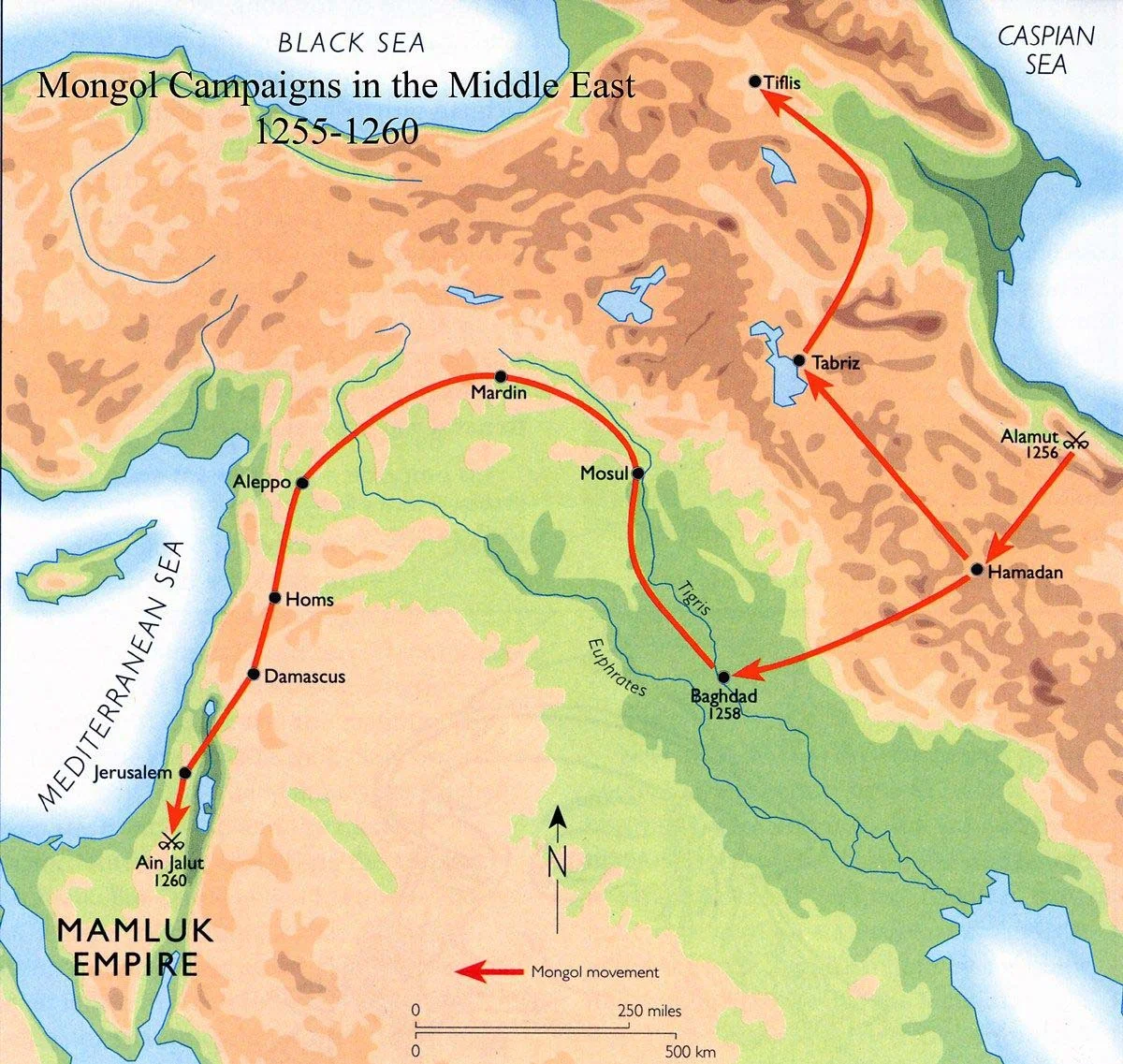 Mongol Army Path of Attack